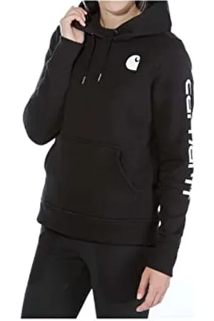Carhartt Felpa Logo Sleeve, Relaxed Fit, media pesantezza Donna, , S
