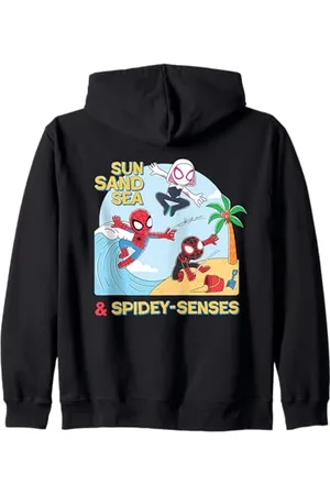 Marvel Spider-Man "Sun Sand Sea & Spidey-Senses" Beach Felpa con Cappuccio