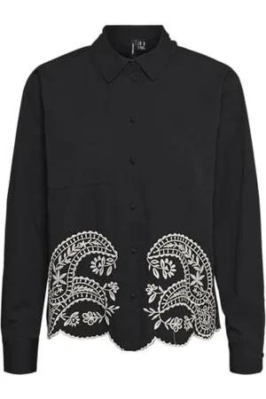 VERO MODA Vmbetine LS-Maglietta Wvn Camicia a Maniche Lunghe, , S Donna