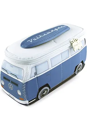 Brisa VW Collection - Volkswagen beauty-case da viaggio in Neoprene trousse trucchi, porta oggetti con manico, Camper T2 Bus design ( /Piccolo)