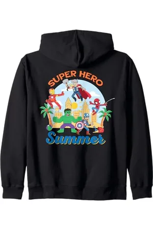 Marvel Super Hero Summer Avengers Spider-Man Beach Vacation Felpa con Cappuccio