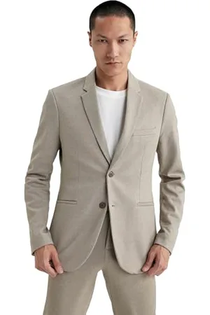 DeFacto W9254AZ, Blazer, Uomo, Beige, 50