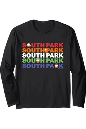 South Park Cartman Kenny Kyle & Stan Testo a colori Maglia a Manica