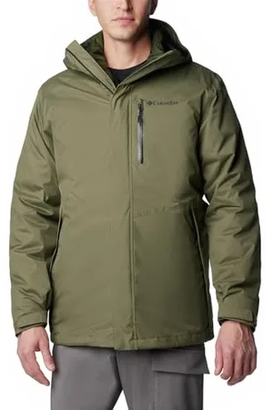 Columbia Oak Harbor Interchange Giacca Cappotto Invernale 3 in 1, Colore: Verde Pietra, S Uomo