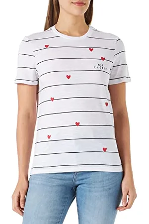 ONLY Onlbone Reg S/S Heart Top Box Jrs T-Shirt, , L (Pacco da 2) Donna