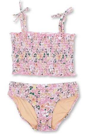 Shade Critters Zweiteiliger Rashguard Badeanzug mit Blumen für Mädchen Set Bikini, , 1 Anno Bambine e Ragazze