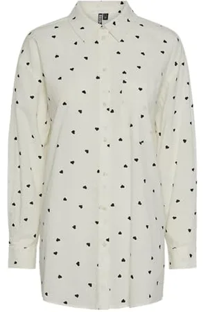 Pieces® Pcnine LS-Maglia Lunga BC Camicia a Maniche Lunghe, , L Donna