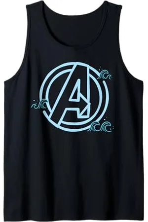 Marvel Super Heroes Avengers Icon Summer Vacay Beach Waves Canotta