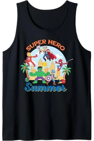 Marvel Super Hero Summer Avengers Spider-Man Beach Vacation Canotta