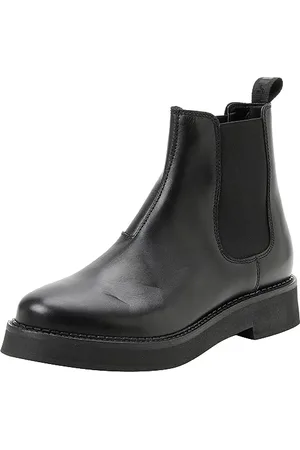 Tommy Hilfiger Stivali Mezza Gamba Donna Chelsea Flat Stivaletti, (Black), 40 EU