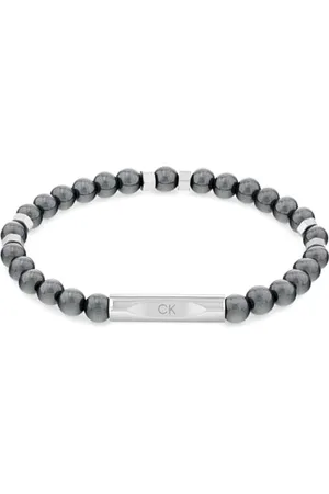 Calvin Klein Braccialetto di Perline da Uomo Collezione MIXED BEADS - Disponibile Con Pietre Occhio Di Tigre o di Ematite