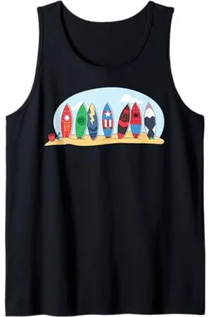 Marvel Avengers Spider-Man Surfboards Summer Beach Vacation Canotta