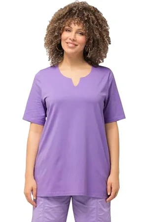 Ulla Popken T-Shirt, A-Linie, Tunika-Ausschnitt, Halbarm Maglietta con Scollo a Goccia, , 60/62 Plus Donna