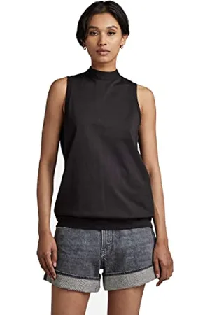 G-Star Donna Open Back Knitted Top, (dk black D23258-B771-6484), XXS