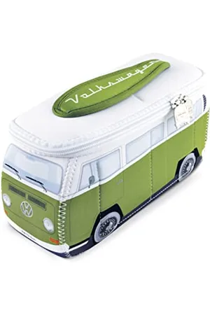 Brisa VW Collection - Volkswagen beauty-case da viaggio in Neoprene trousse trucchi, porta oggetti con manico, Camper T2 Bus design ( /Piccolo)