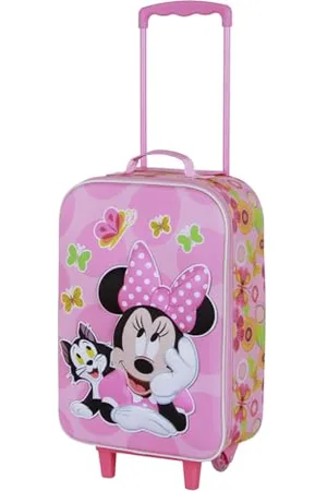 Disney Minni Mouse Kitten-Valigia Trolley Soft 3D, Rosa, 17 x 33 x 52 cm, Capacità 26 L