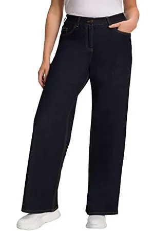 Ulla Popken Lua Jeans a Zampa, (Dark Denim 93), 56 (Taglia Unica: 50) Donna