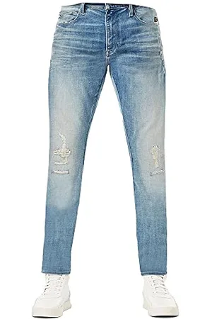 G-Star Uomo Lancet Skinny Jeans, (vintage cool aqua destroyed D17235-C051-C278), 27W / 32L