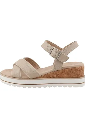 TOM TAILOR 9590210007, Sandali con Zeppa Donna, Gold, 39 EU