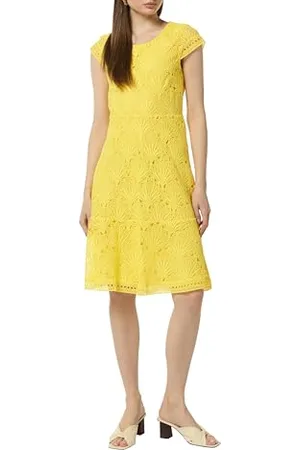 Comma, 2148533 Vestito, Giallo-1203, 46 Donna