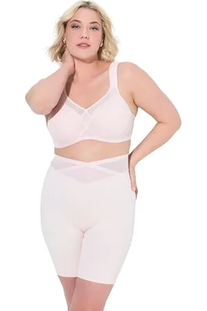 Ulla Popken Shaping-Panty, Breiter Meshbund, Wickeleffekt, High Waist Pantaloni Modellanti, , 42-44 Große Größen Donna