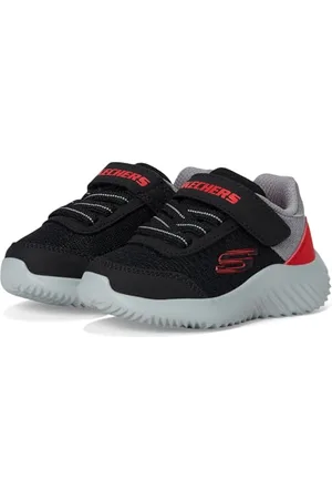 Skechers Bounder, Scarpe da Ginnastica, Black/Red, 23 EU