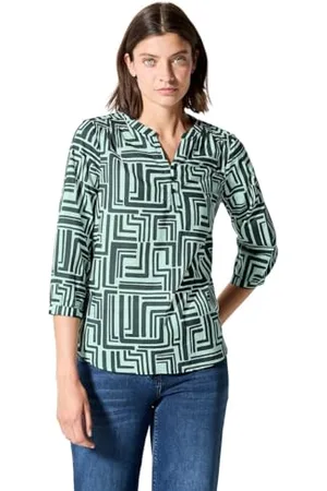 CECIL Stampa Light Cotton Blouse, , XL