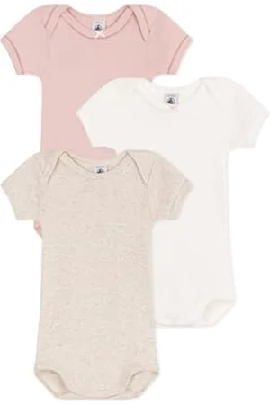 Petit Bateau A0cwz Noi Body A Maniche Corte, , 3 Mesi (Pacco da 3) Bimba