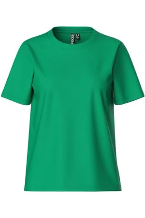 Pieces® Pcria SS Solid Tee Noos BC T-Shirt, Verde-Simply Green, M Donna