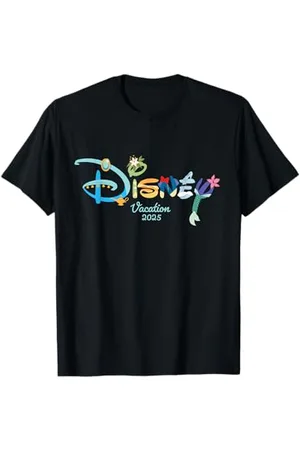 Disney Princess Letters Logo Matching Vacation 2025 Maglietta