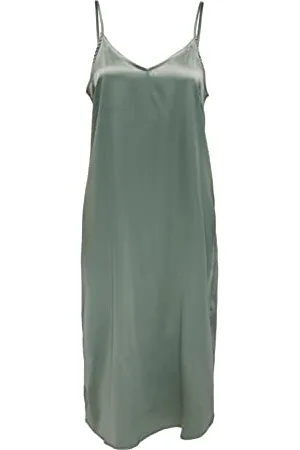 ONLY Onlvictoria Satin Strap Mid Dress Noos W Vestito, , XXL Donna