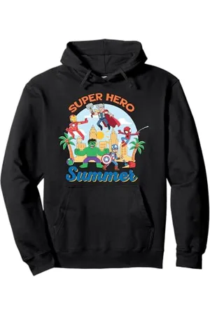 Marvel Super Hero Summer Avengers Spider-Man Beach Vacation Felpa con Cappuccio