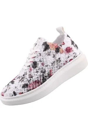 Mustang 1468-301, Scarpe da Ginnastica Donna, Bianco/Rosso, 40 EU