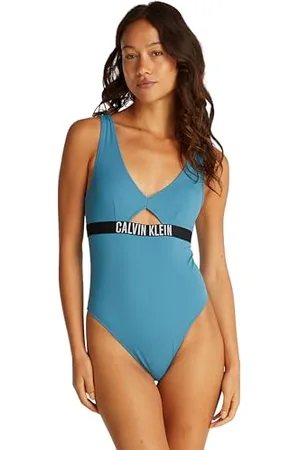 Calvin Klein One Piece Fashion Fit, Altri Costumi da Bagno Donna, (Storm Blue), XL Plus
