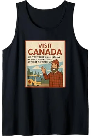 CANADIAN Visita il Canada Non ti getteremo in un Gulag Canotta