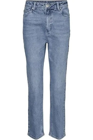 VERO MODA Vmlinda HR Mom Jeans Gu3184 Ga Noos, Light Blue Denim, 29W x 32L Donna