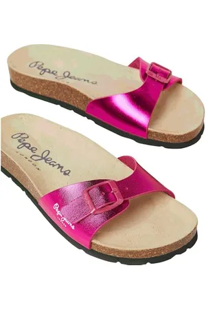 Pepe Jeans Oban Metal W, Sandalo Donna, Rosa (Rosso Rosa), 39 EU