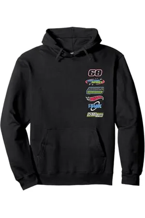 Hot Wheels Distintivi impilati Felpa con Cappuccio