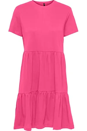 ONLY Onlmay S/S O-Neck Peplum Dress Box Jrs Vestito, , S Donna