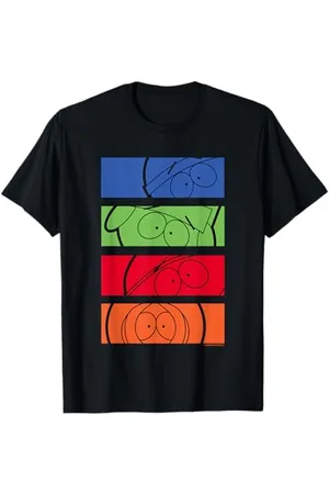 South Park Stan Kyle Cartman e Kenny Pop Art a colori Maglietta