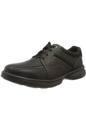 Clarks Bradley Walk, Scarpe con lacci Uomo, Nero (Blk Tumbled Lea), 42 EU Larga