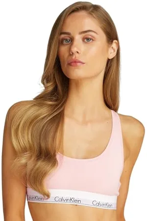 Calvin Klein Donna Reggiseno a Bralette Unlined Sportivo, (Buff Pink), S