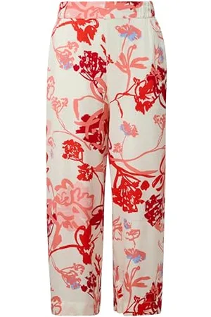 QS by s.Oliver 2145101 Pantaloni in Raso, vestibilità Regolare, Gamba Larga, , 42 Donna