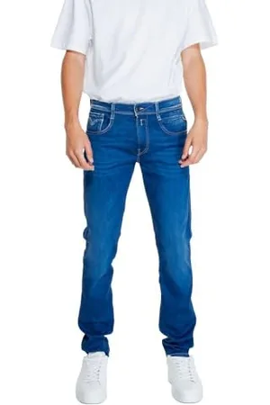 Replay Anbass Hyperflex Eco Plus Jeans, 009 Blu Medio, 40W x 34L Uomo