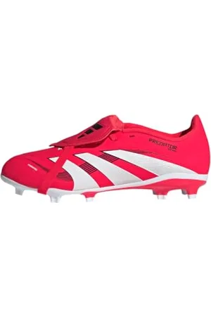 adidas Predator League Fold-Over Tongue Firm Ground Football Boots Kids, Scarpe da Calcio, Lucid Red/Cloud White/Core Black, 21 EU