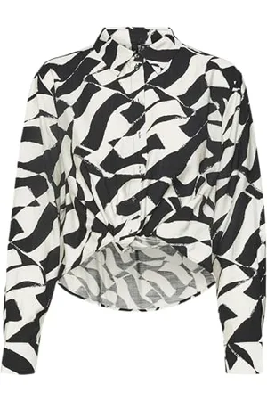 VERO MODA Vmjoss Aria Knot LS Maglietta Wvn Ga Camicia a Maniche Lunghe, , XS Donna