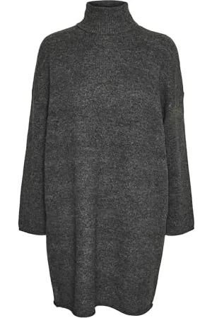 VERO MODA Vmgemma LS Rollneck Knit Dress VMA Noos Vestito Maglione, , XS Donna