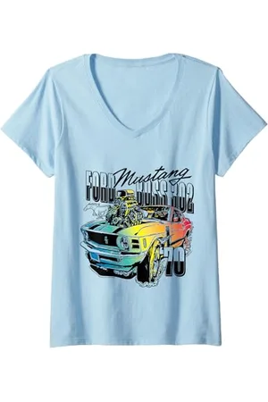 Tom Ford Donna - Mustang Rainbow 1970 Maglietta con Collo a V