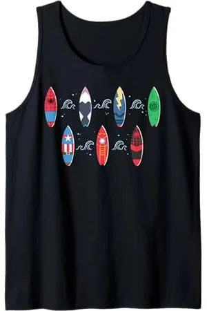 Marvel Super Heroes Summer Beach Vacation Surfboards Canotta