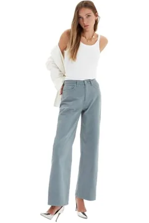 Trendyol Jeans a Gamba Larga a Vita Alta, , 66 Donna